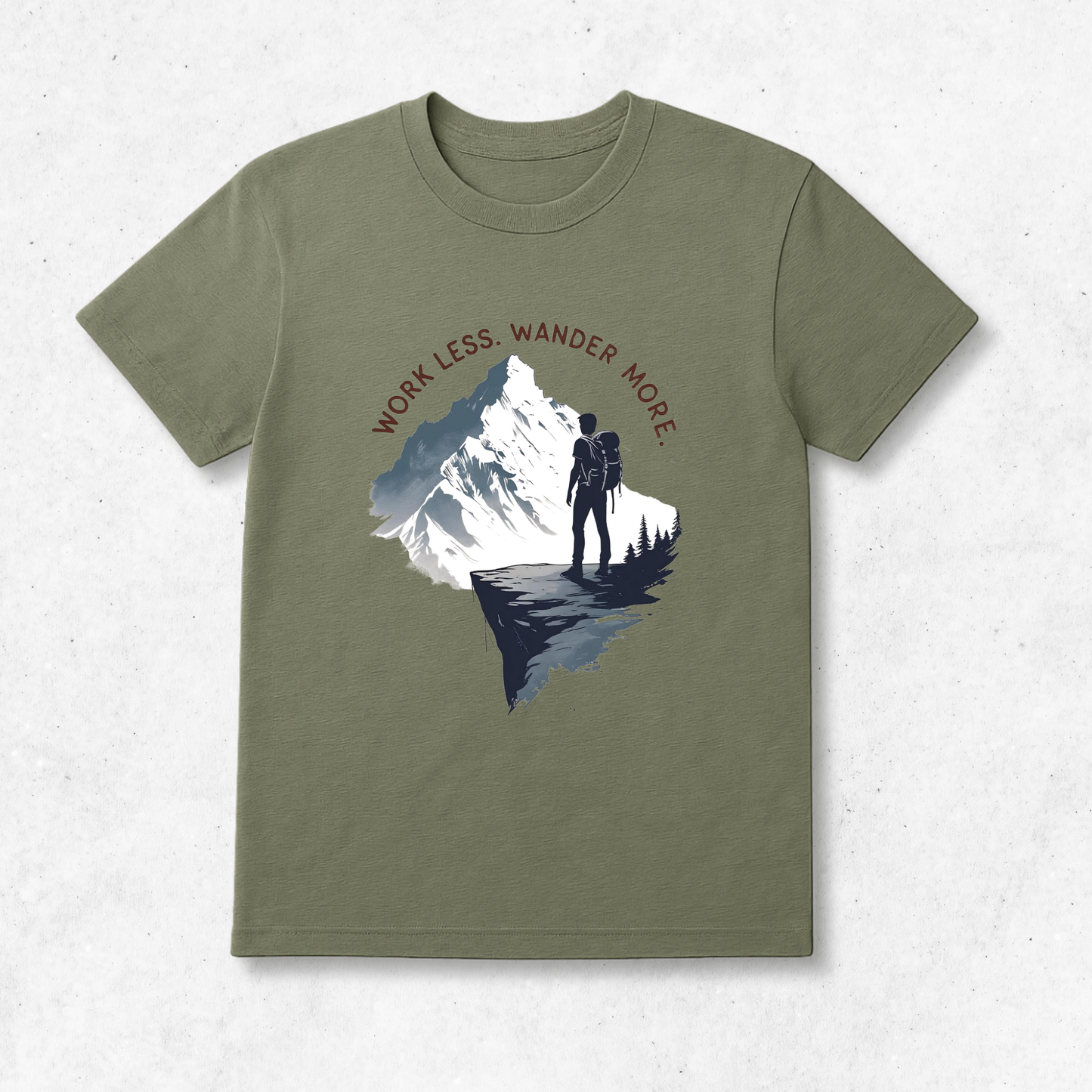 Work Less. Wander More. - T-Shirt