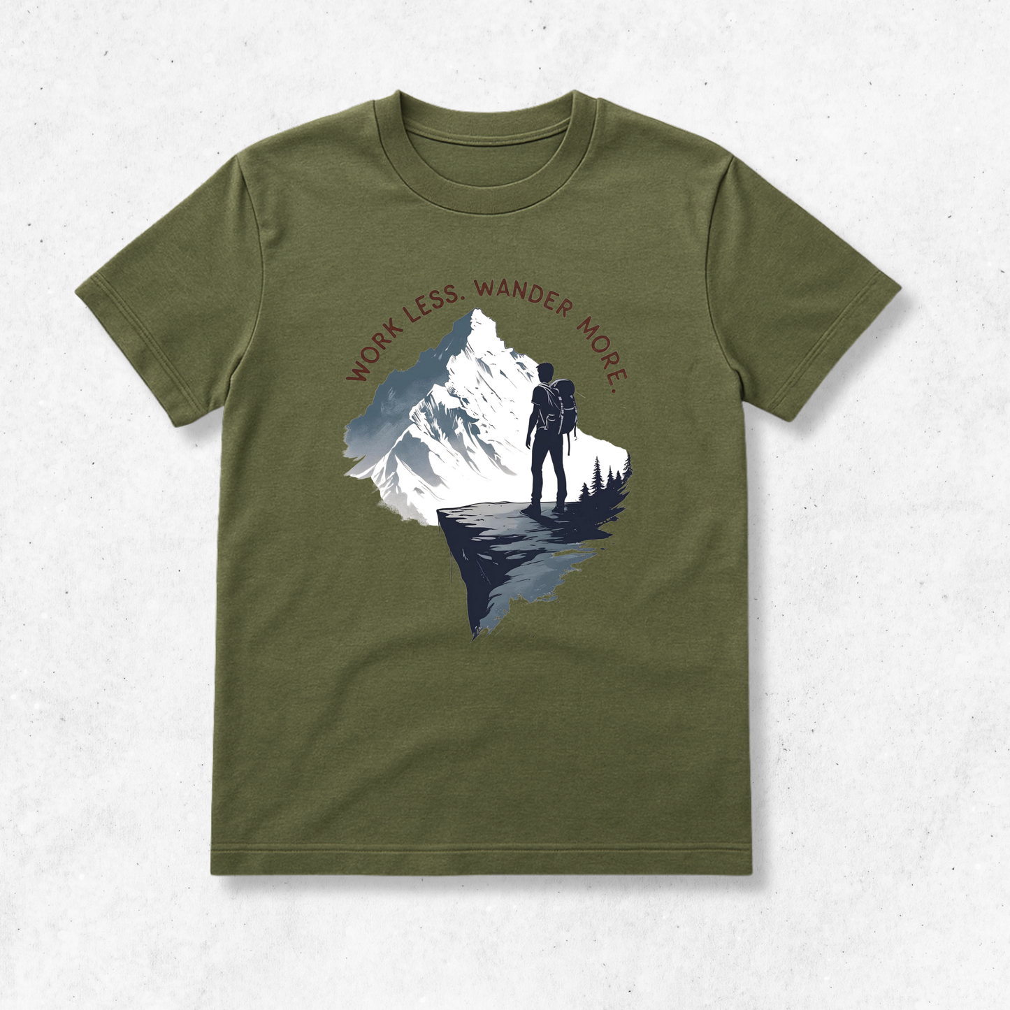 Work Less. Wander More. - T-Shirt